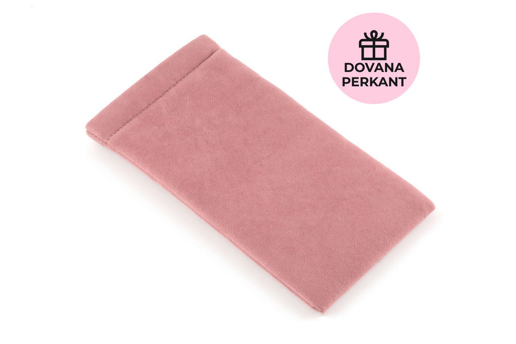 Pink pouch on a white background with 'Dovana Perkant'
