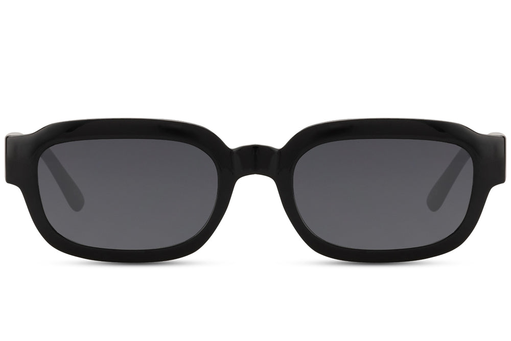 Saulės akiniai GAHA – priekis, retro įkvėptas dizainas, juodi rėmeliai Black