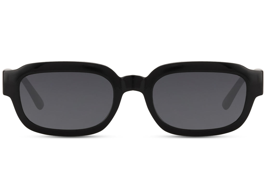 Saulės akiniai GAHA – priekis, retro įkvėptas dizainas, juodi rėmeliai Black