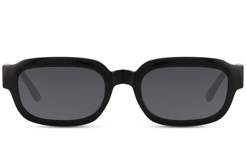 Saulės akiniai GAHA – priekis, retro įkvėptas dizainas, juodi rėmeliai Black