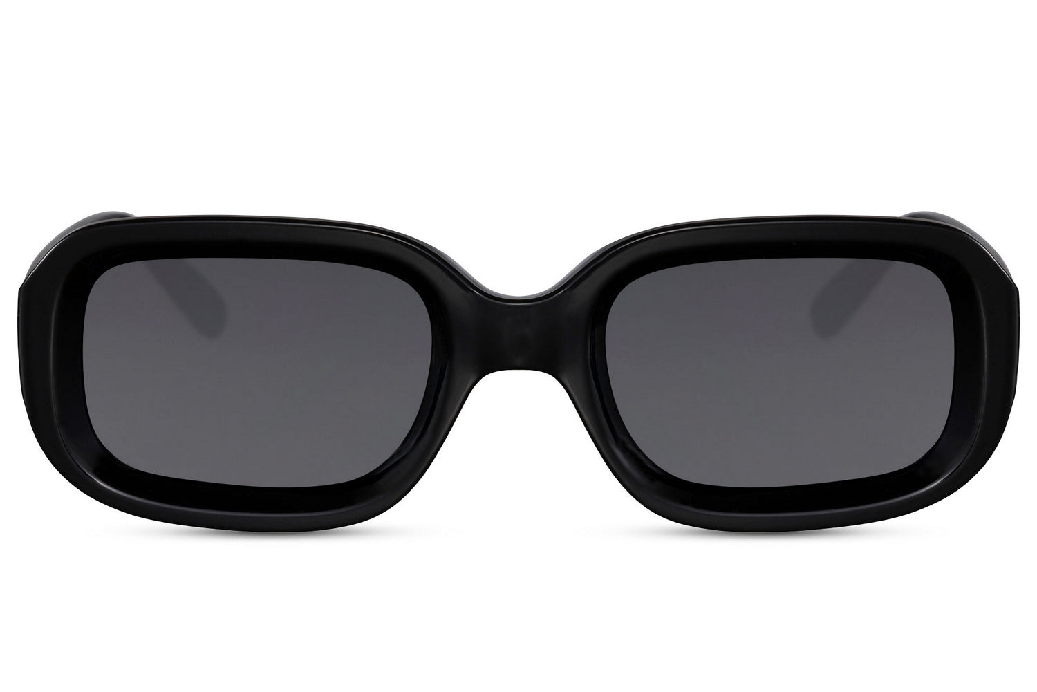 Saulės akiniai LAOS – priekis, išraiškinga forma, juodi rėmeliai Black