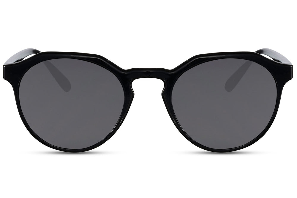 Sunbee LUKI juodi apvalūs akiniai nuo saulės – priekis