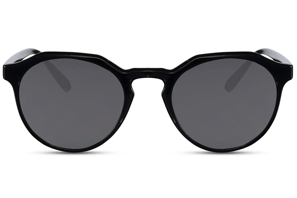 Sunbee LUKI juodi apvalūs akiniai nuo saulės – priekis