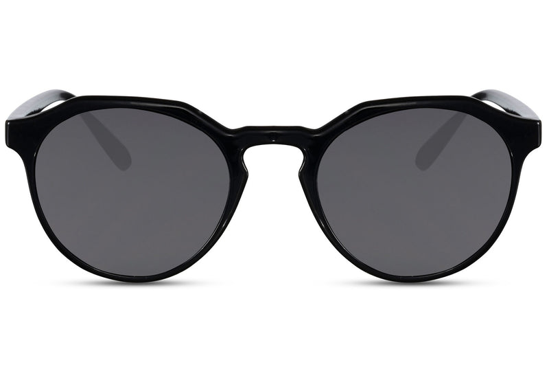 Sunbee LUKI juodi apvalūs akiniai nuo saulės – priekis
