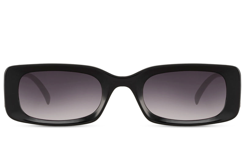 Sunbee MALA juodi pailgi akiniai nuo saulės – priekis Juoda Black