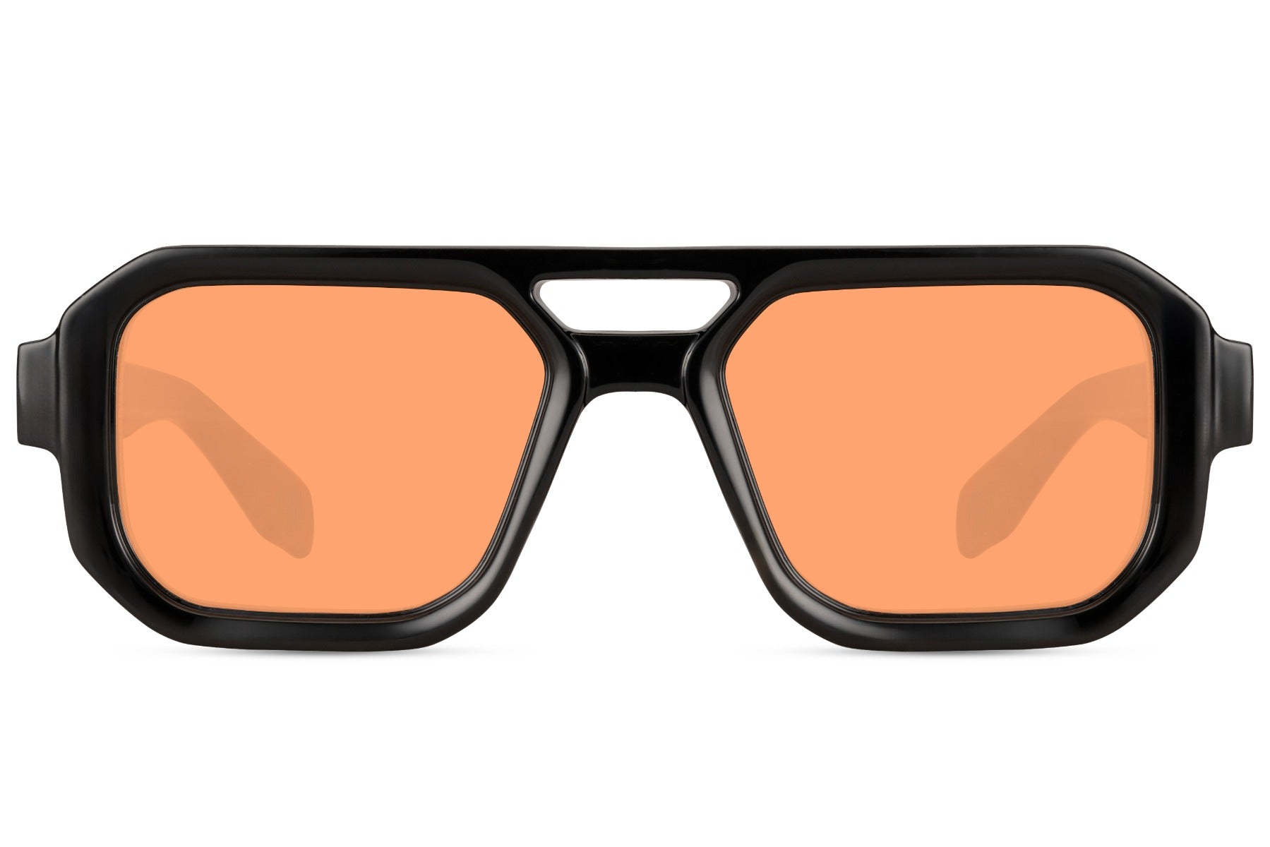 Sunbee RAGI juodi akiniai su oranžiniais lęšiais – priekis Oranžinė Orange