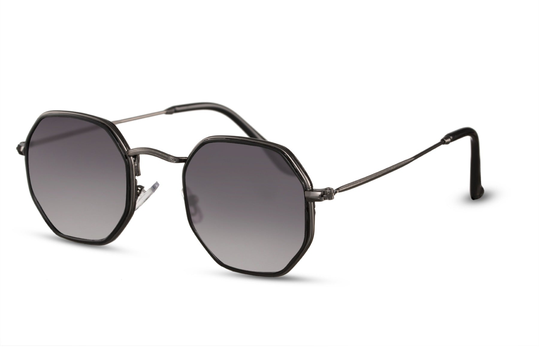 Sunbee RAKK sidabriniai retro stiliaus akiniai nuo saulės – šoninis vaizdas