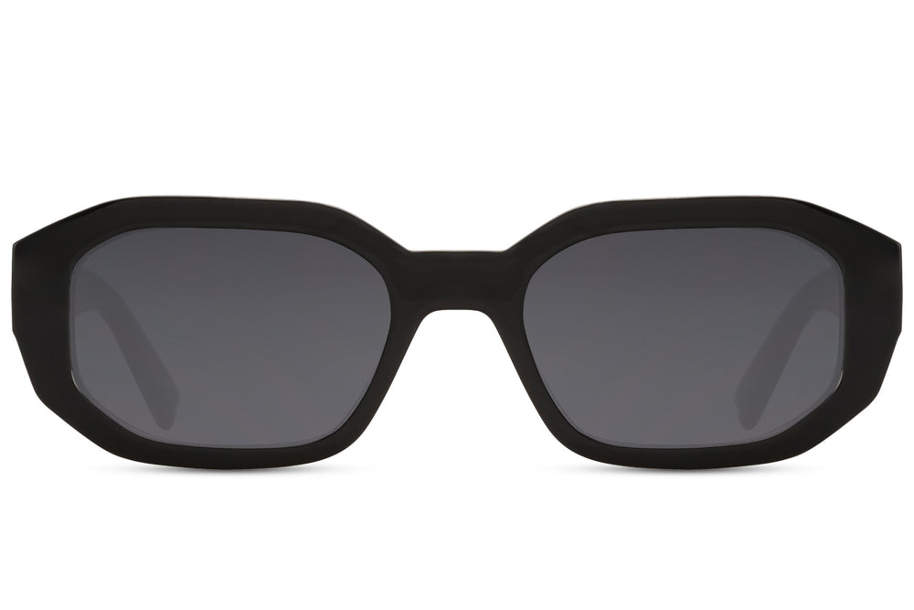 Saulės akiniai SUNI – priekis, modernus dizainas, juodi rėmeliai Black