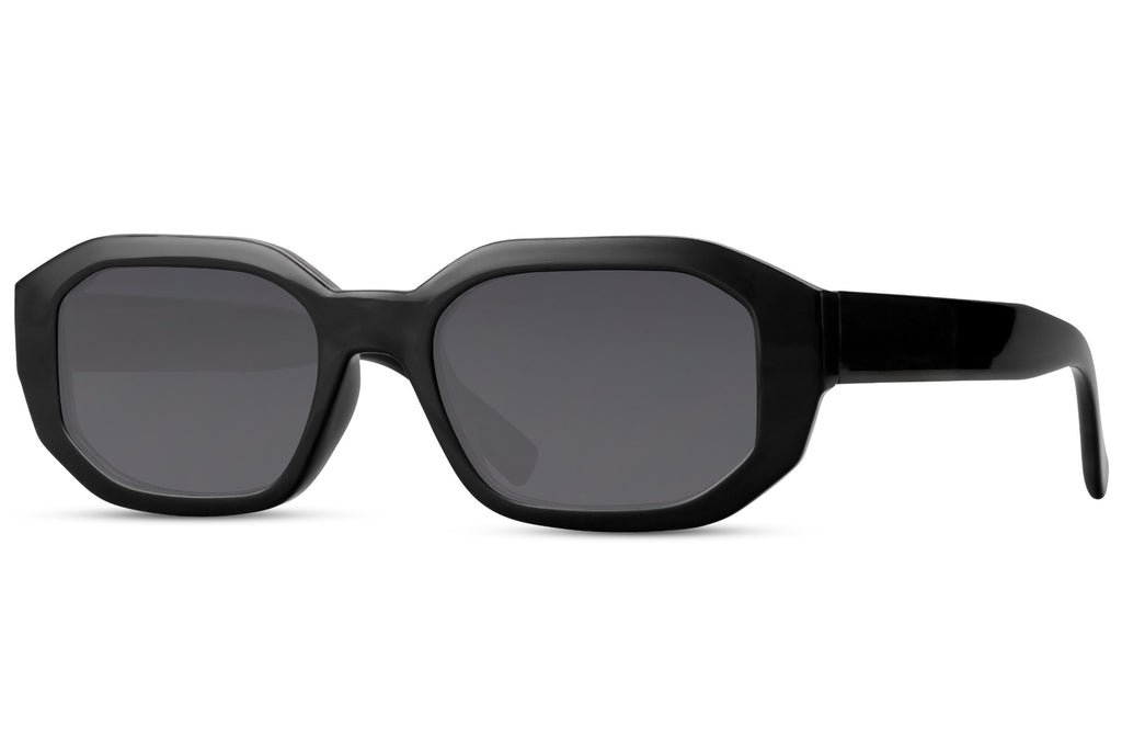 Saulės akiniai SUNI – šonas, modernus dizainas, juodi rėmeliai Black