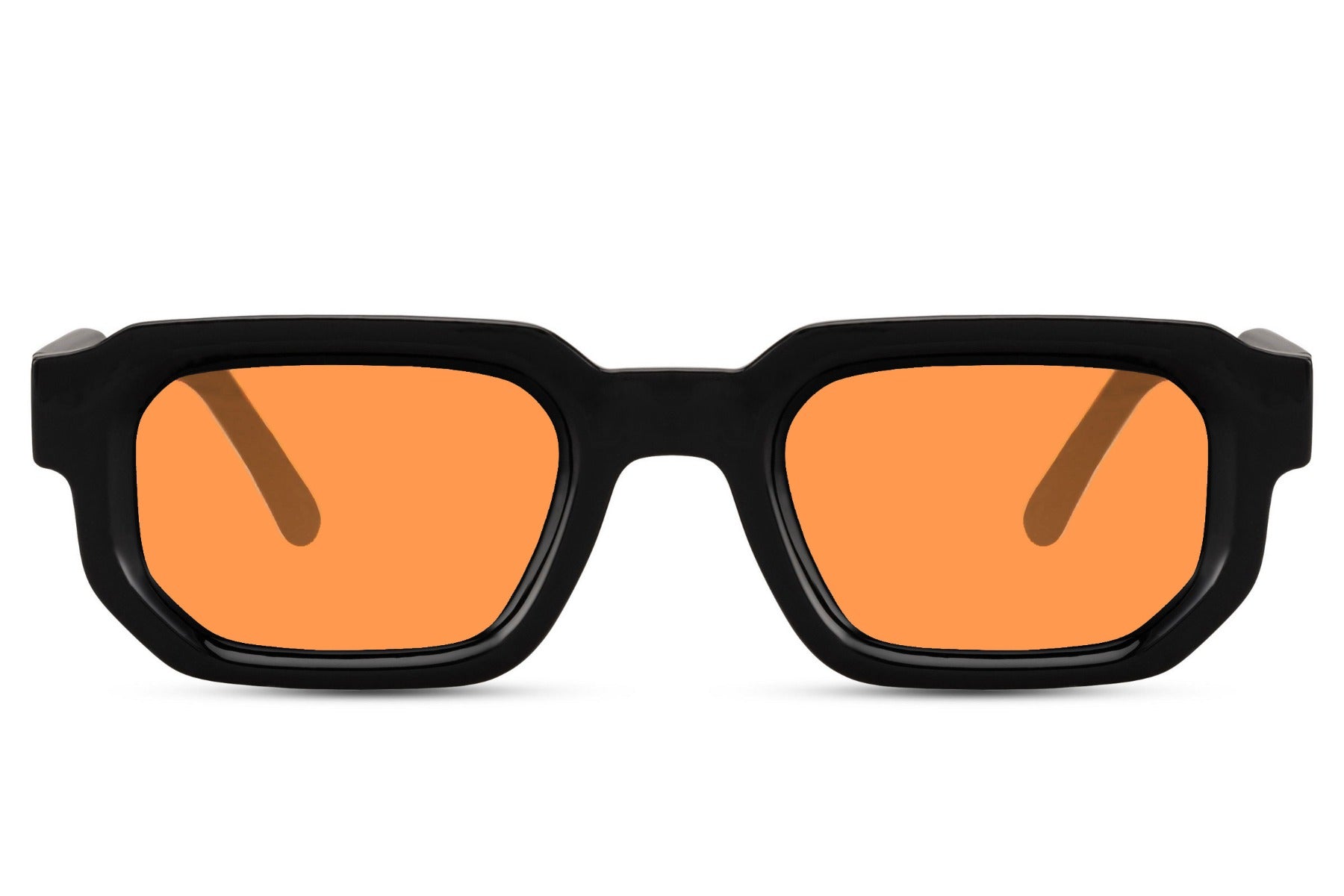 Sunbee TANN oranžiniai stačiakampiai akiniai nuo saulės – priekis Oranžinė Orange