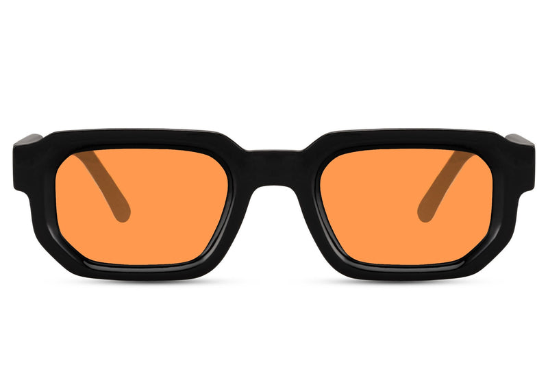 Sunbee TANN oranžiniai stačiakampiai akiniai nuo saulės – priekis Oranžinė Orange