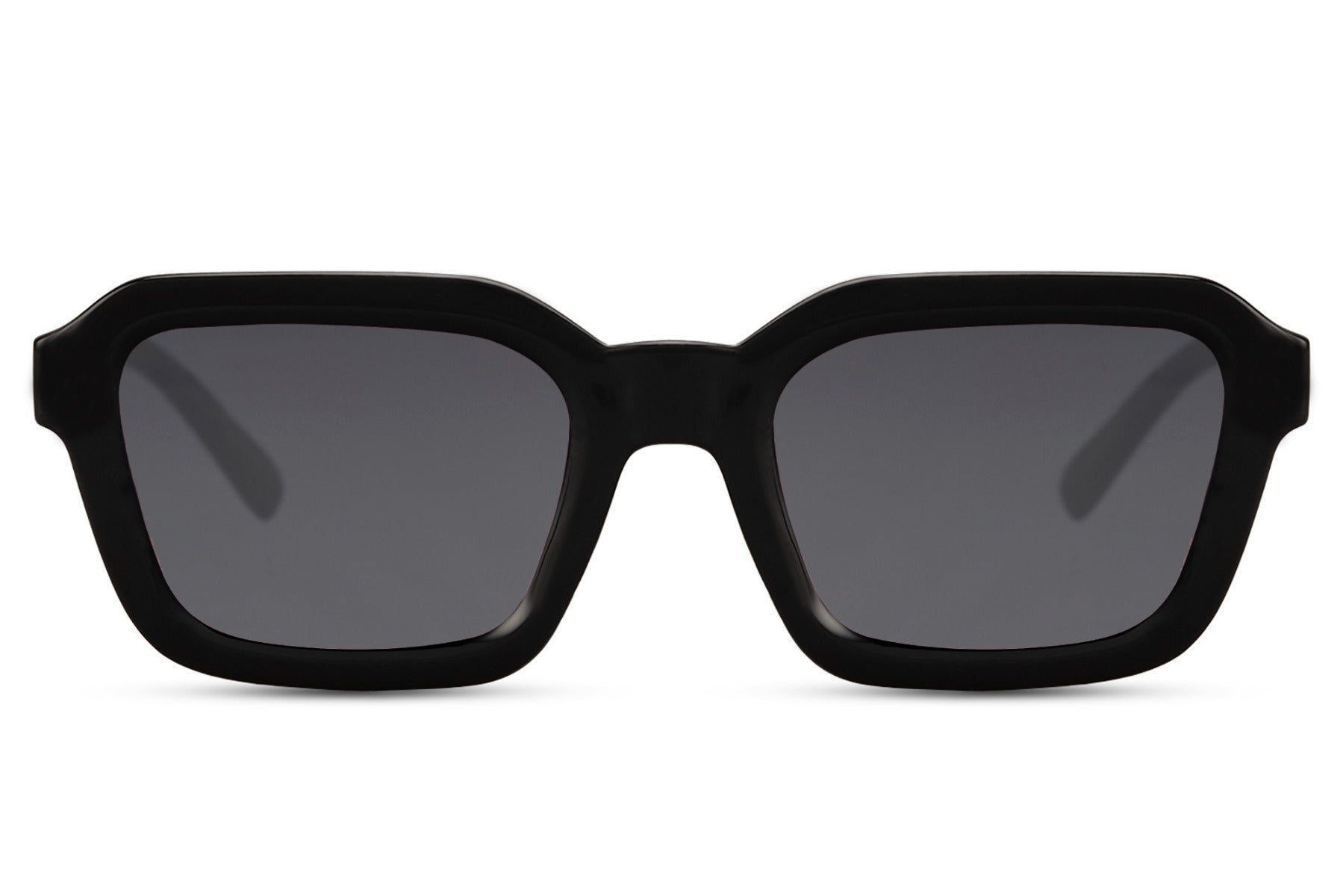 Sunbee VUNU juodi kvadratiniai akiniai nuo saulės – priekis Juoda Black