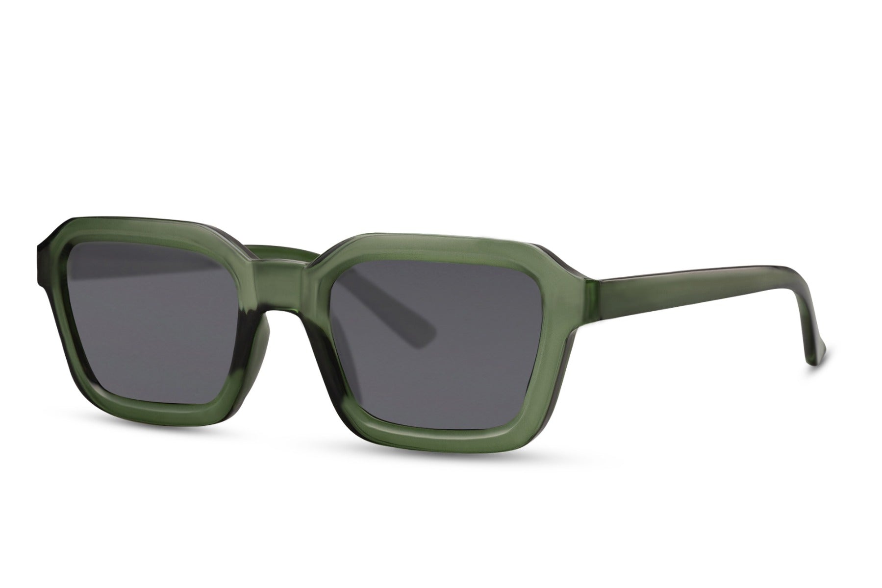 Sunbee VUNU žali akiniai nuo saulės – šoninis kampas Skaidri žalia Clear green