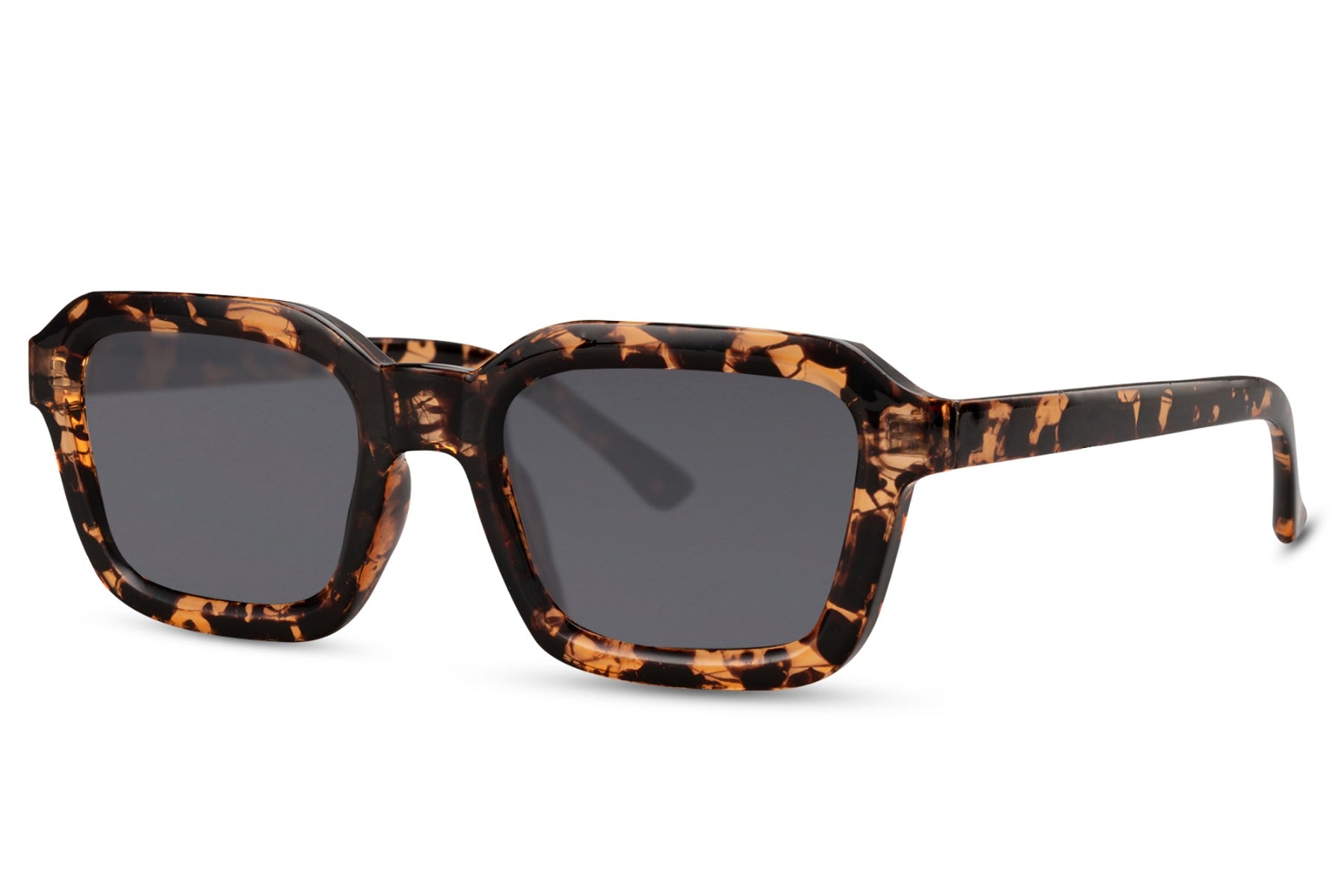 Sunbee VUNU leopardiniai akiniai nuo saulės – šoninis kampas Tortoiseshell Leo